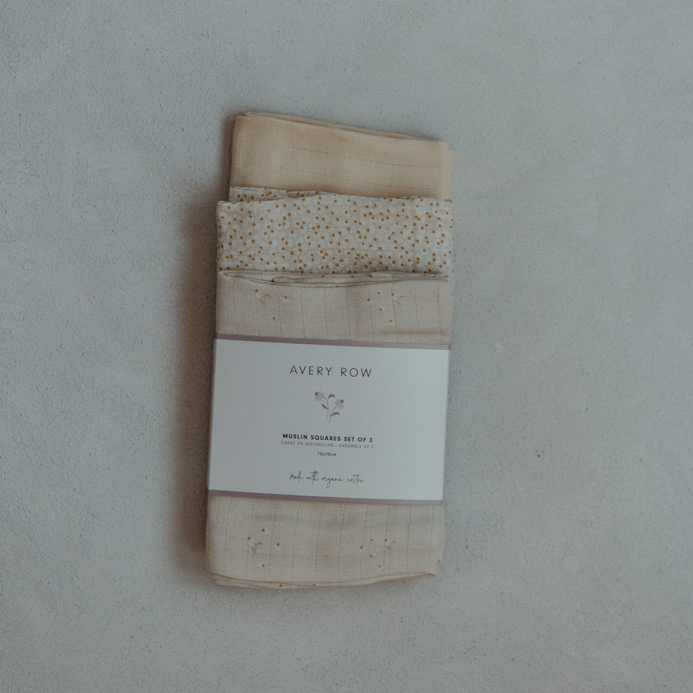 Wild Chamomile Muslin Squares - Set of 3