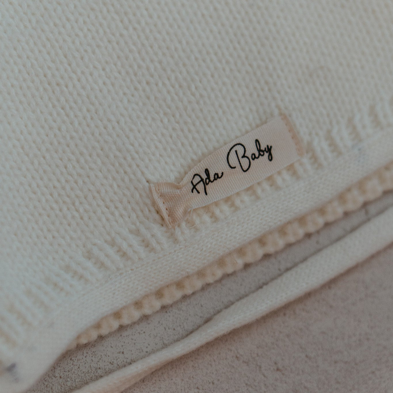 Cream Knit Hat with Ears