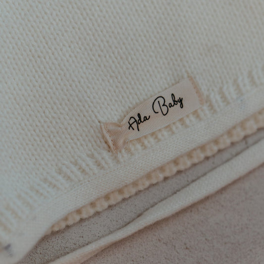 Cream Knit Hat with Ears