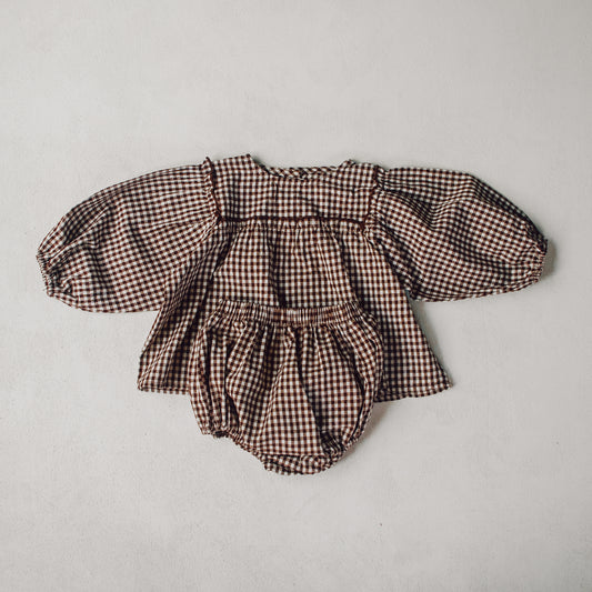 Cedar Check Set - Mocha