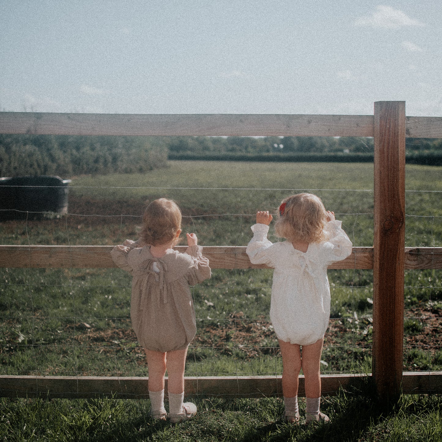 Juniper Bow Romper - Mushroom