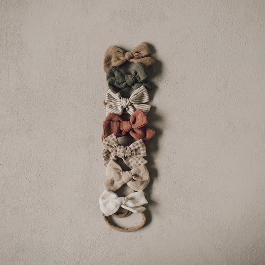 Linen Bow Headband