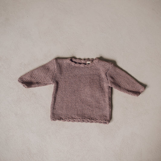 Scallop Sweater - Chalky Pink