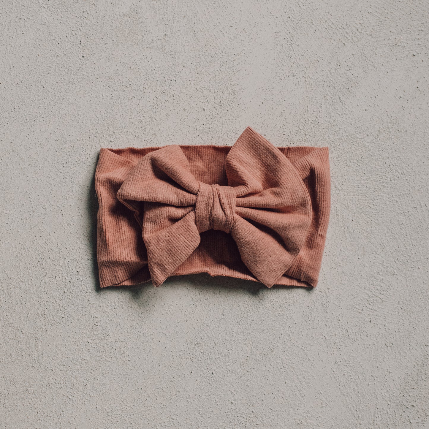 Soft Ribbed Wide Bow Headband