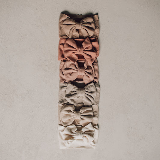 Soft Ribbed Wide Bow Headband