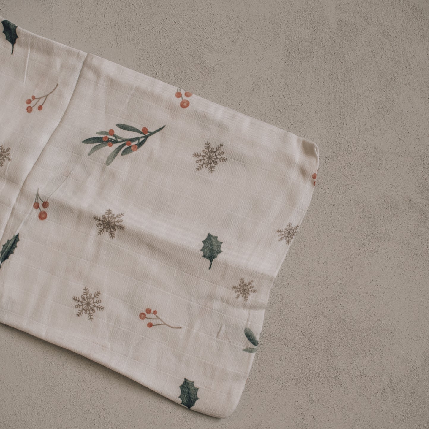 Holly Berry Muslin Swaddle
