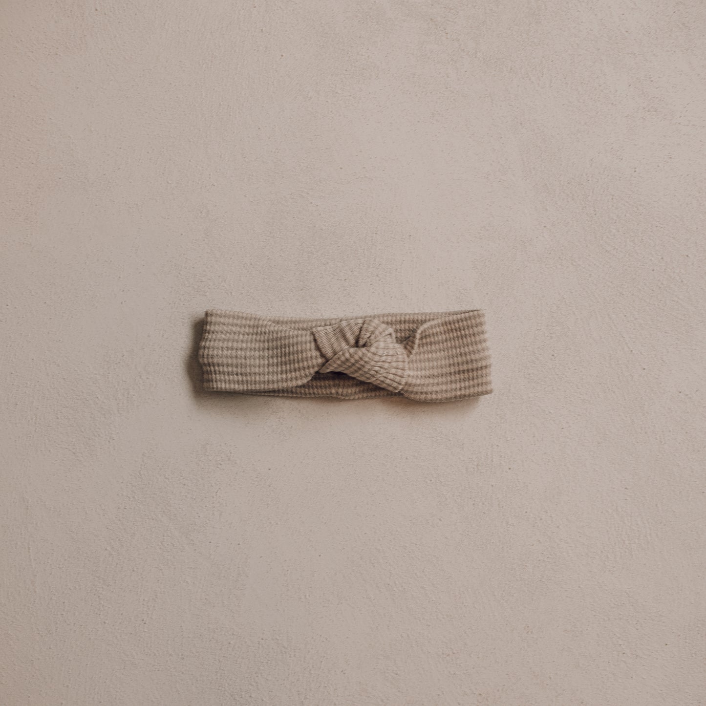 Wool Rib Knotted Headband - Oat Stripe