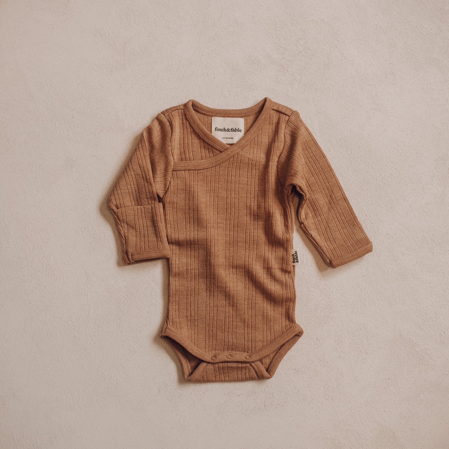 Wool Rib Bodysuit - Fawn