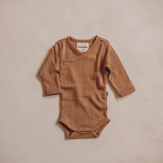 Wool Rib Bodysuit - Fawn