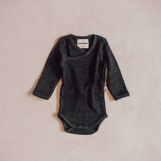 Wool Rib Bodysuit - Storm