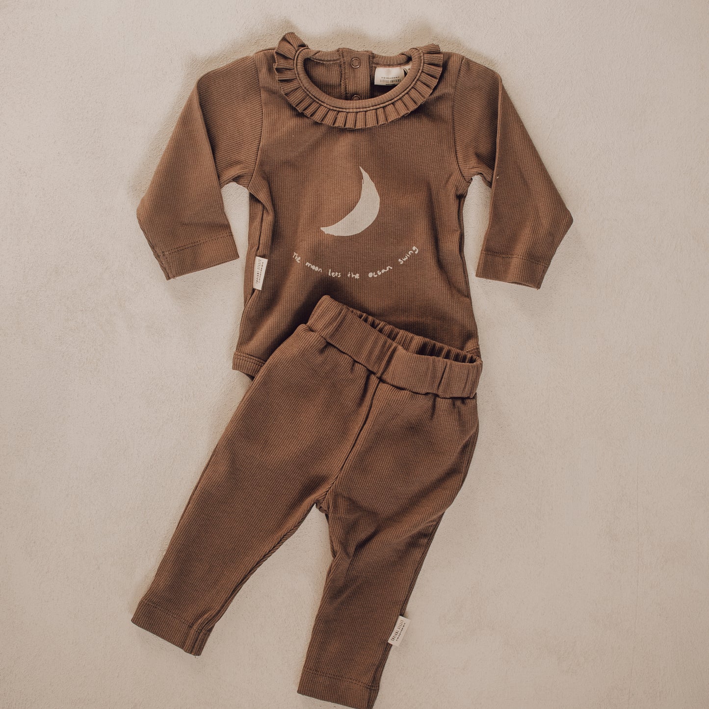 Moon Ruffle Bodysuit - Caribou