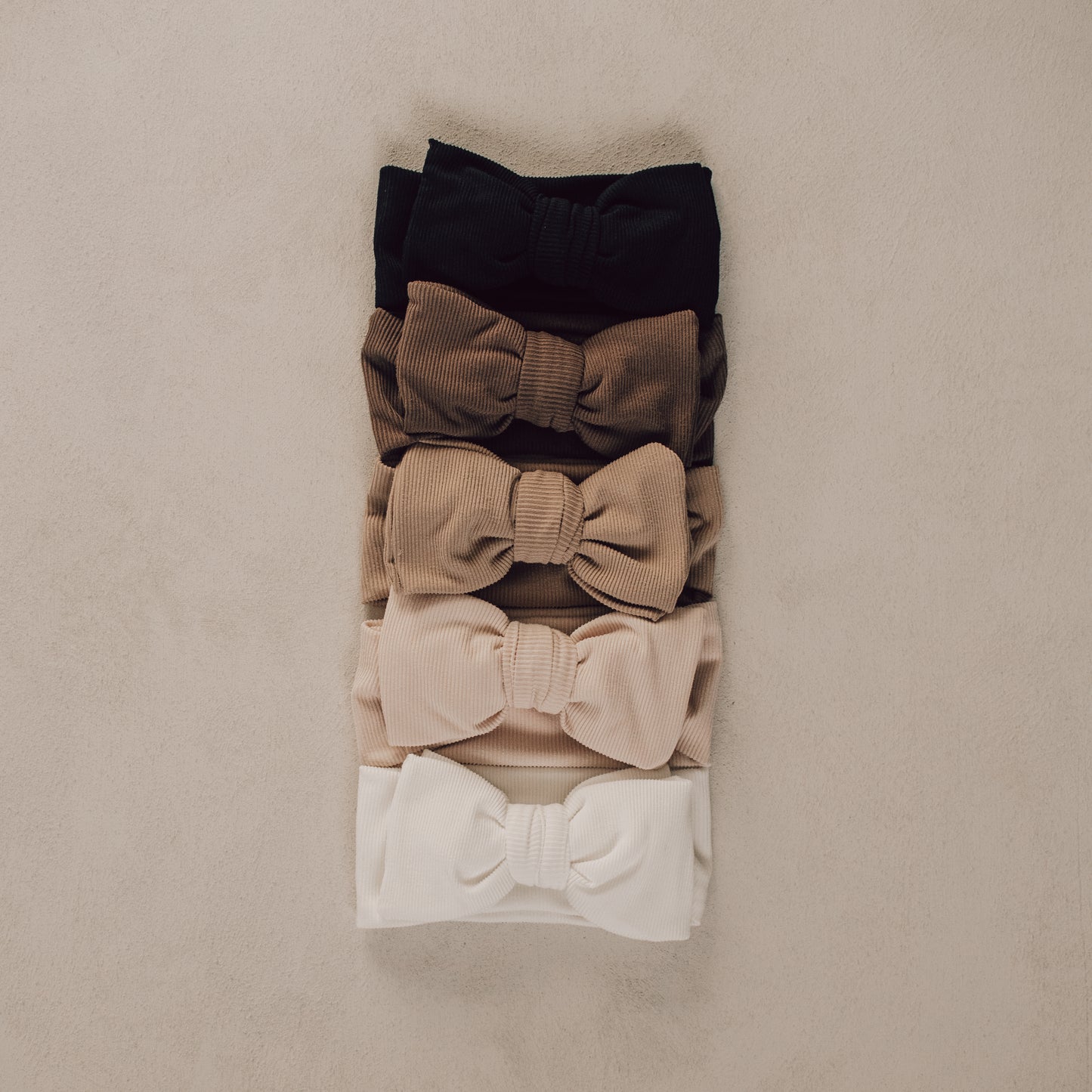 Double Bow Ribbed Headband