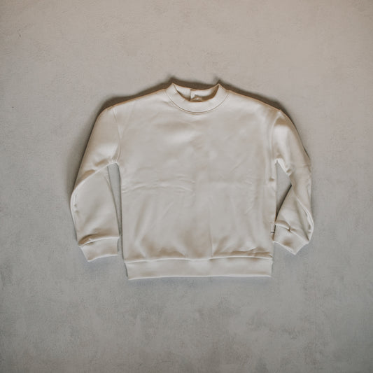 Cream Organic Oversized Sweatshirt Top & Legging Set