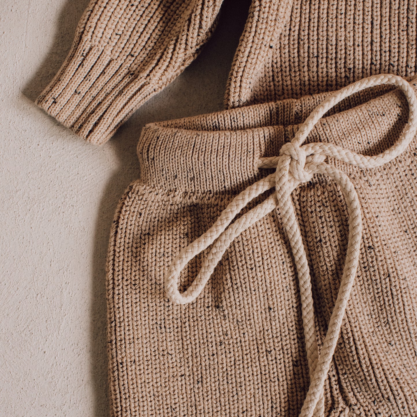 Toast Flecked Knit Set