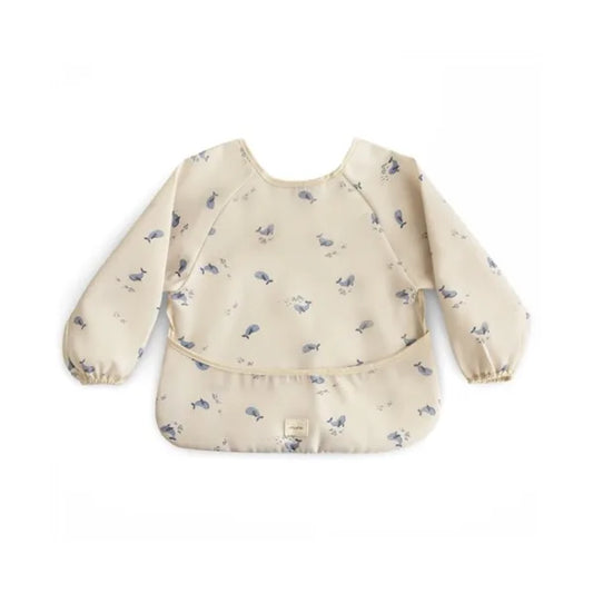 Long Sleeve Bib - Whales