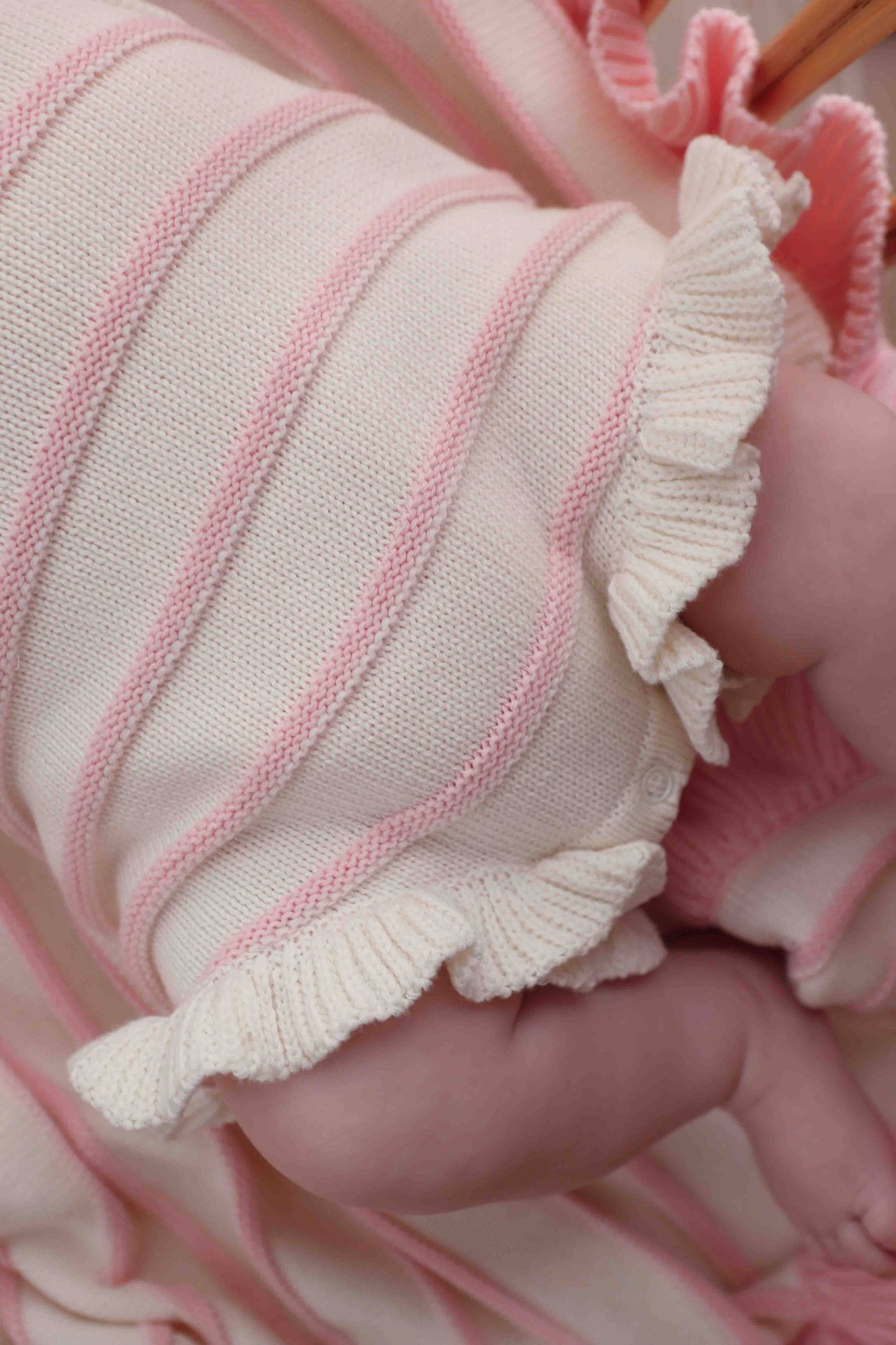 Raised Stripe Tie Romper - Sweetpea