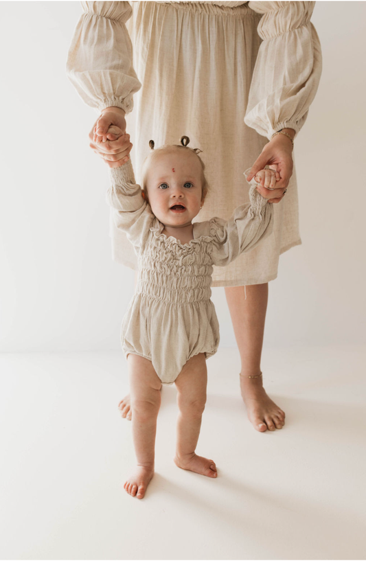 Linen Romper - Flax