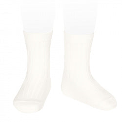 Basic Rib Short Socks CREAM