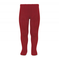 Basic Rib Tights CHERRY