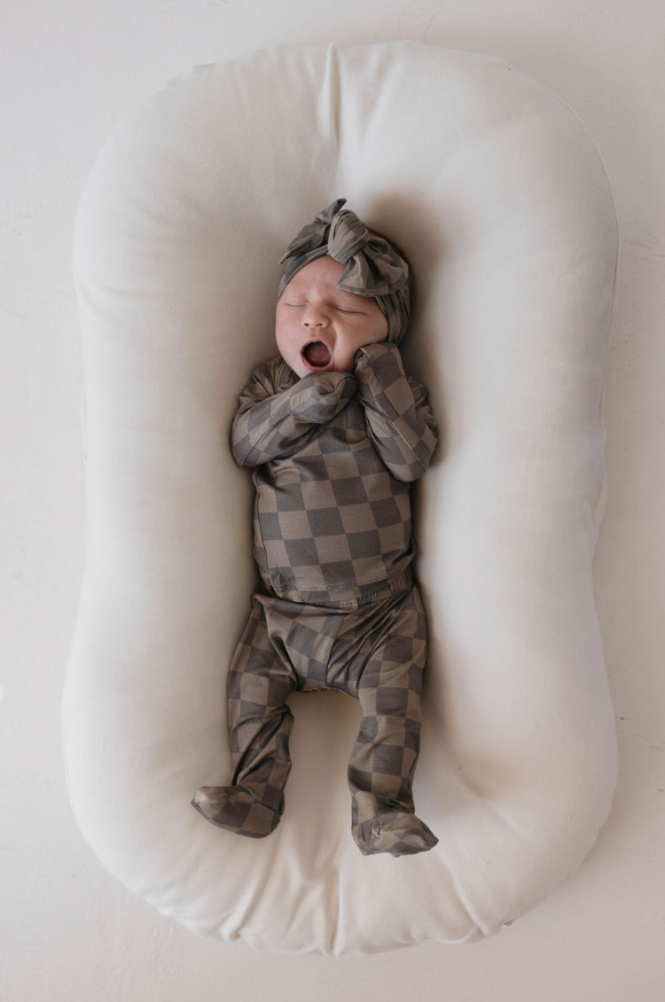 Sleepy Time Set - Faded Brown Checkerboard