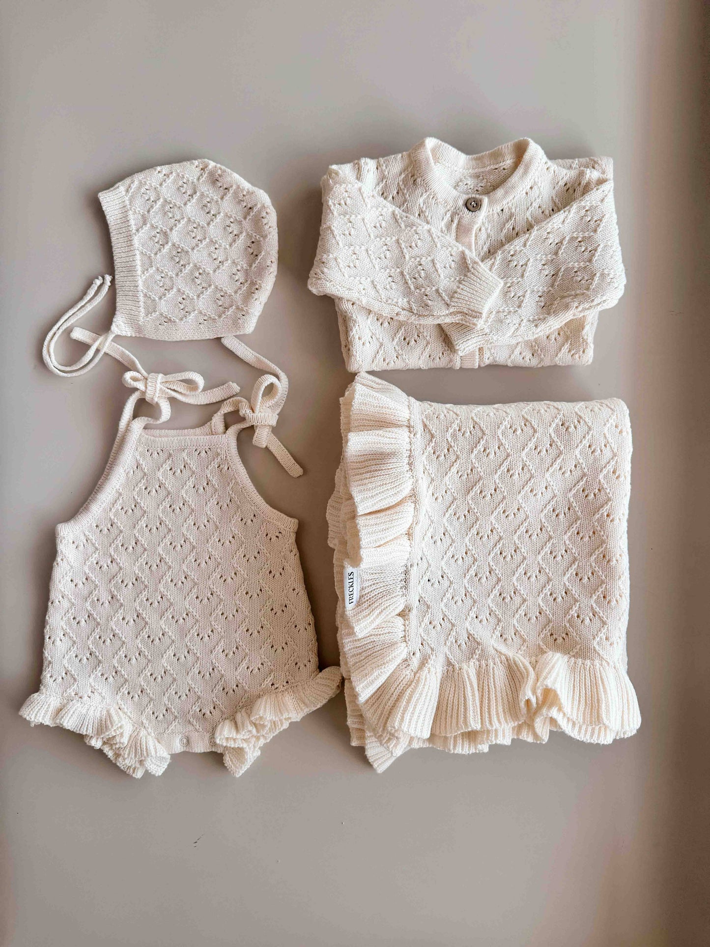 Mila Pointelle Tie Romper - Snow