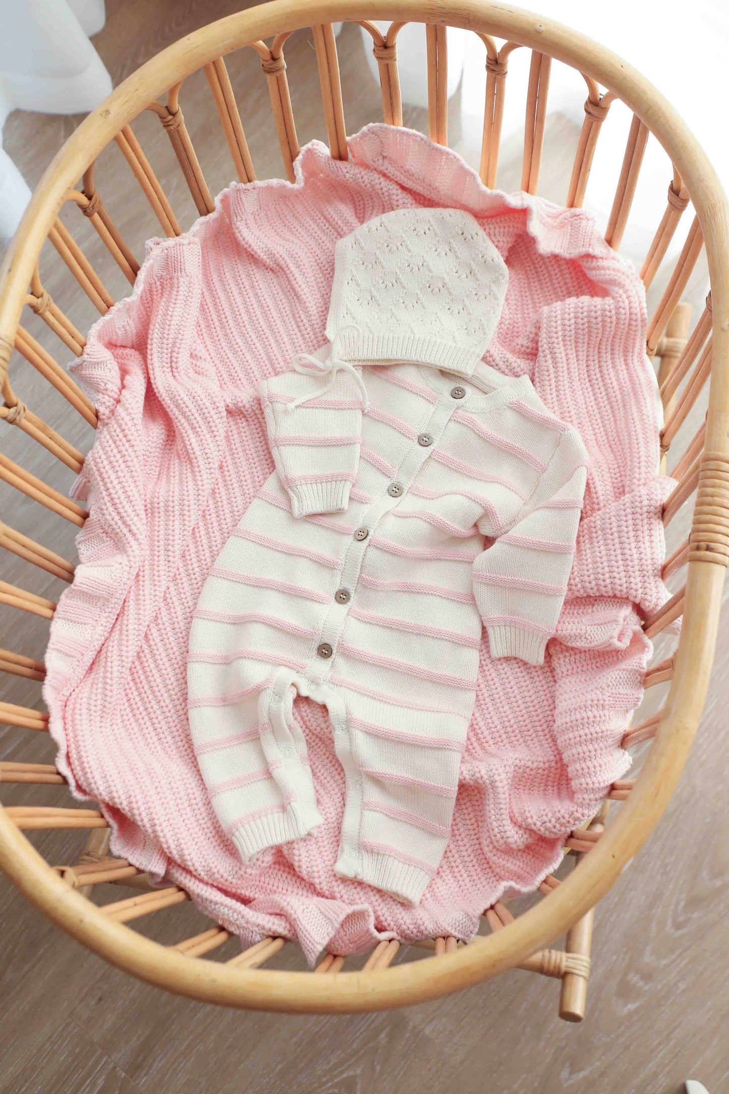 Mila Pointelle Bonnet - Snow