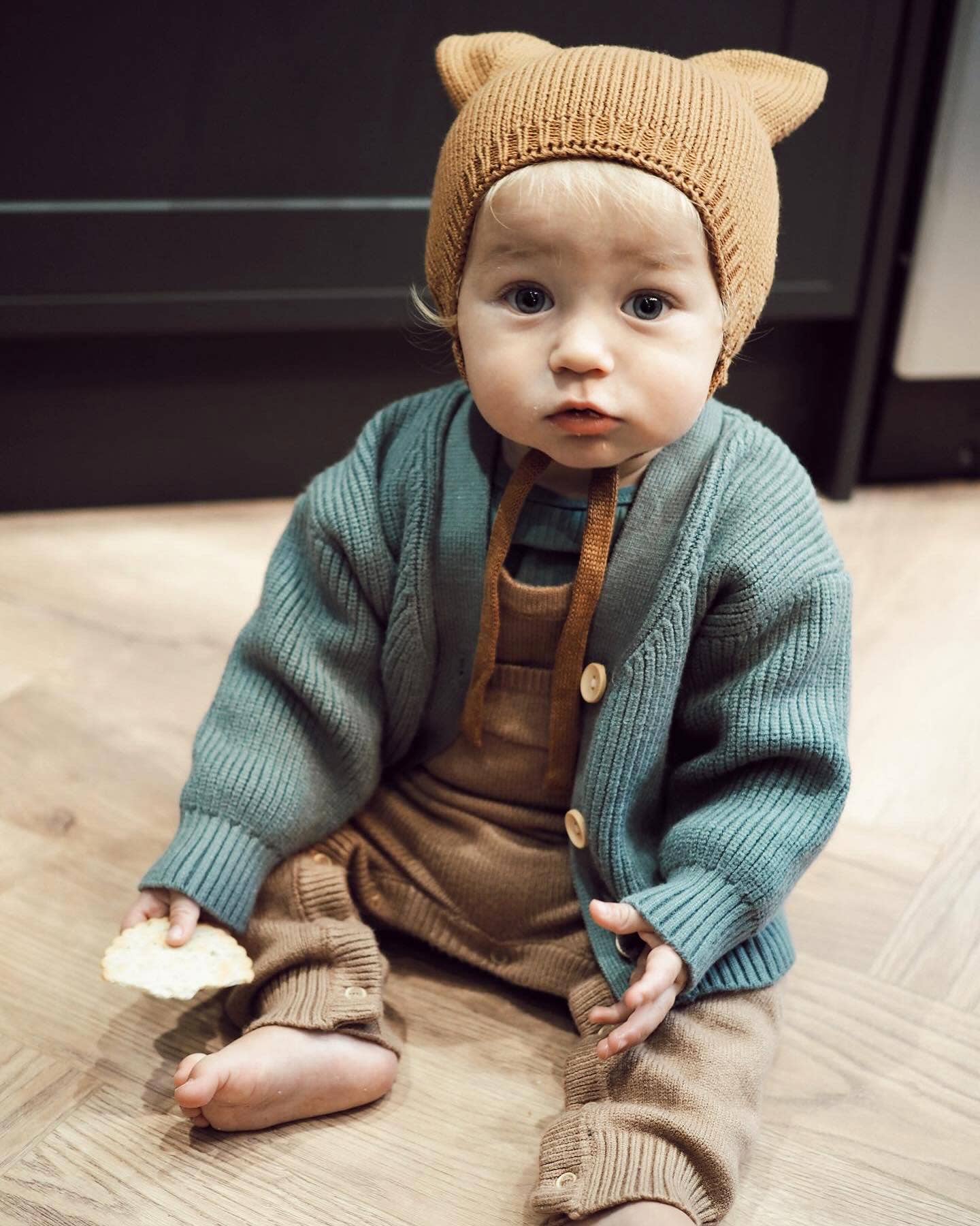 Knit Baby Hat with Ears