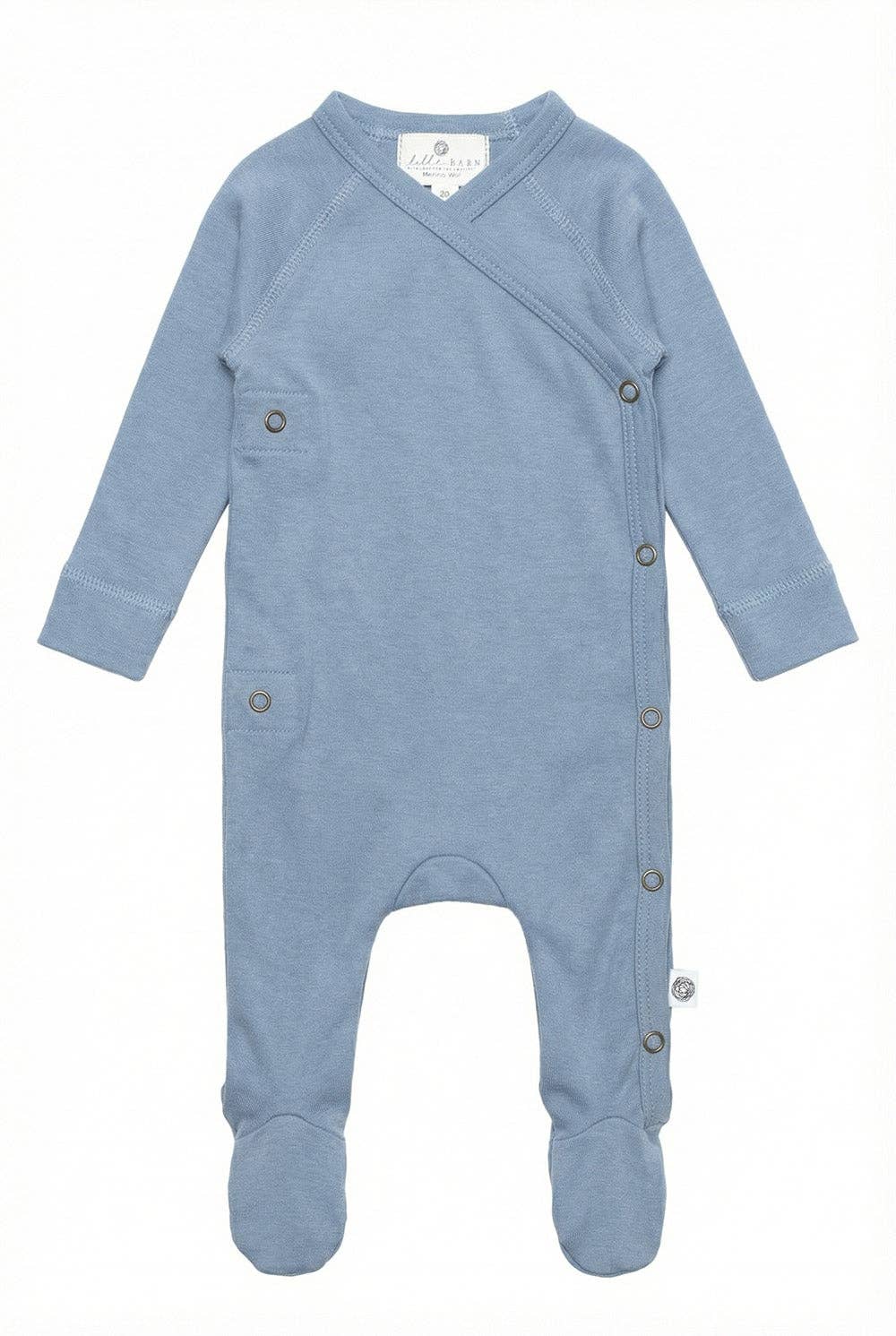 Wool Romper - Blue Fog