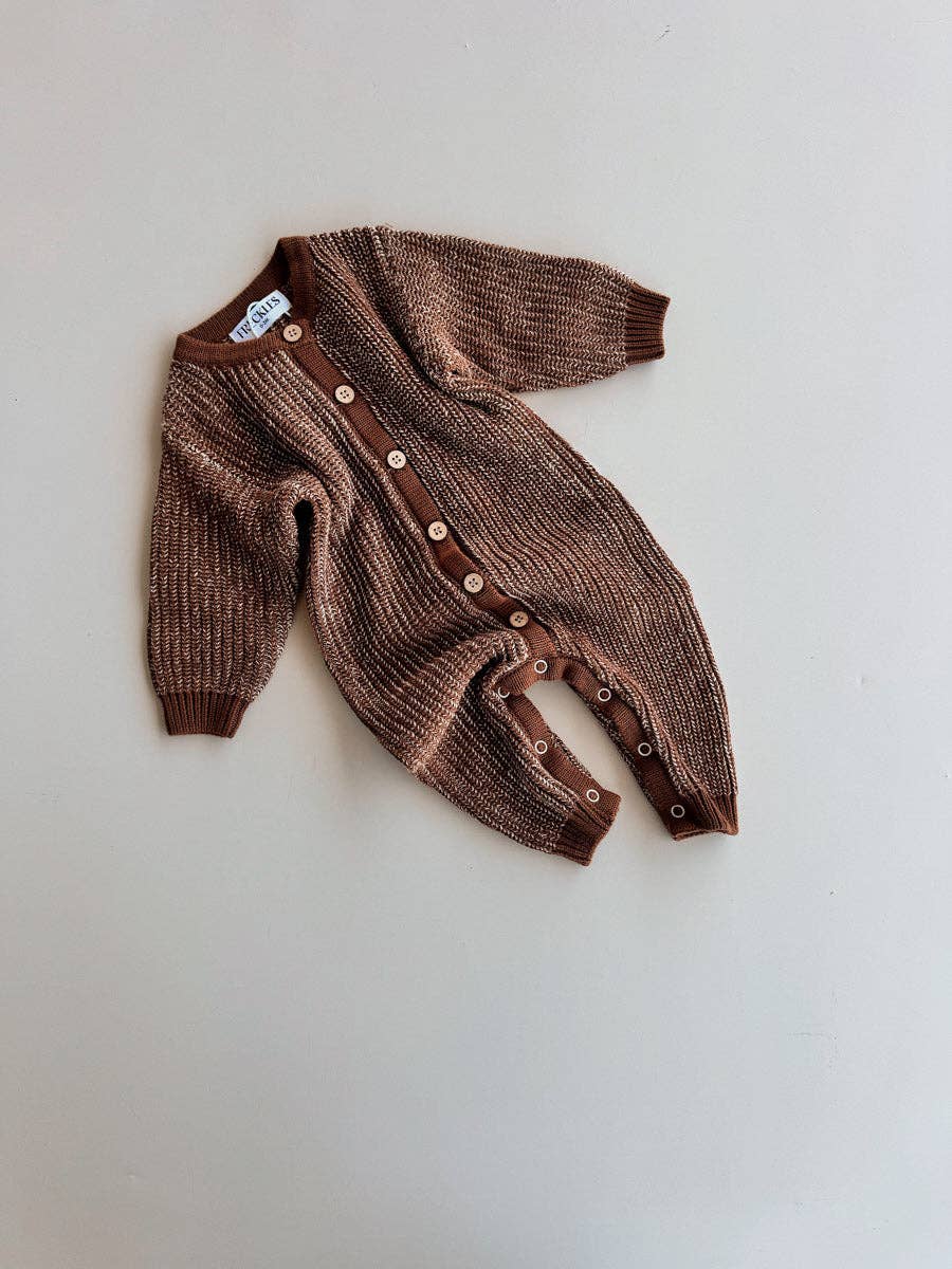 Chunky Full Romper - Chocolate