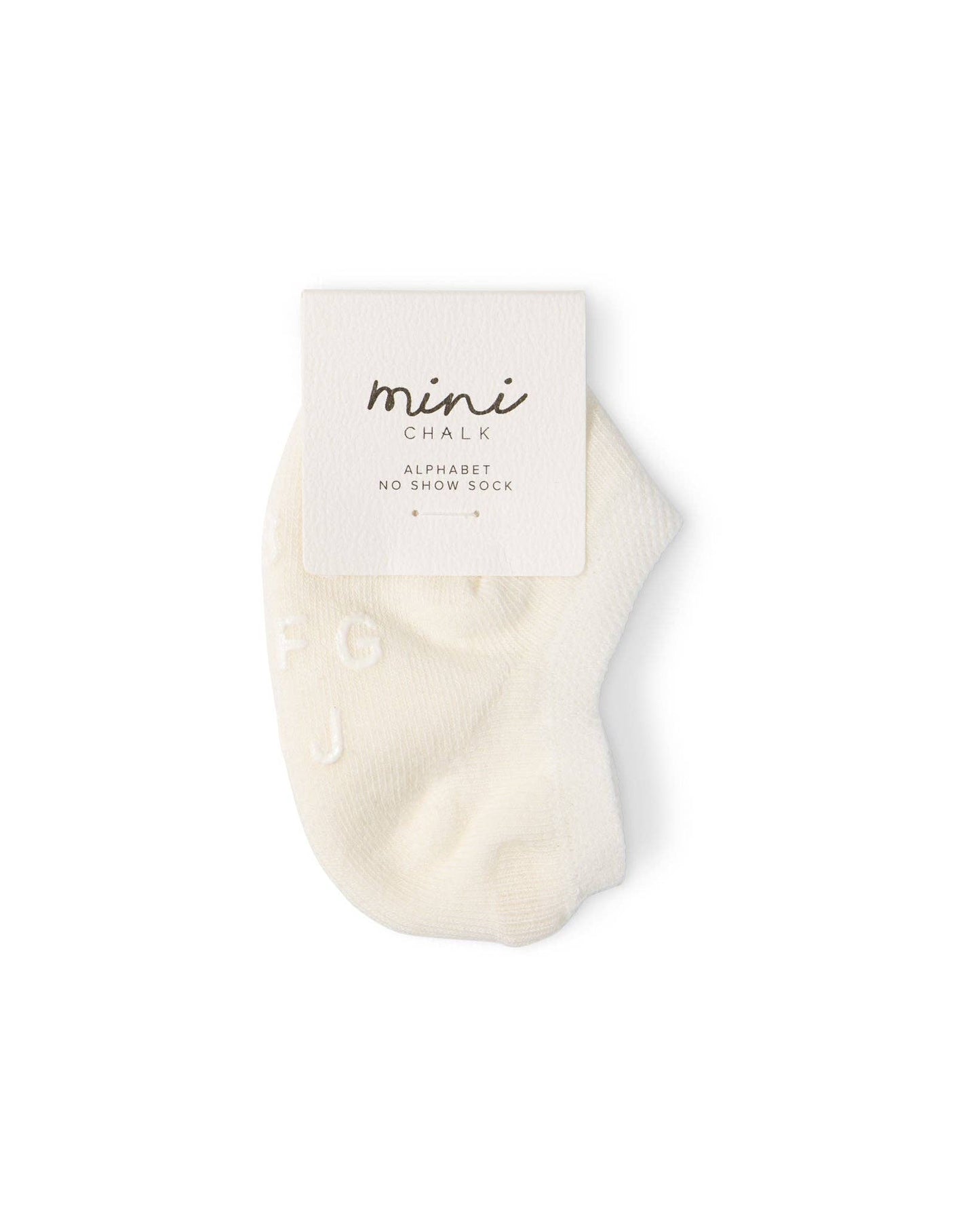 Alphabet Baby Sock - Ivory