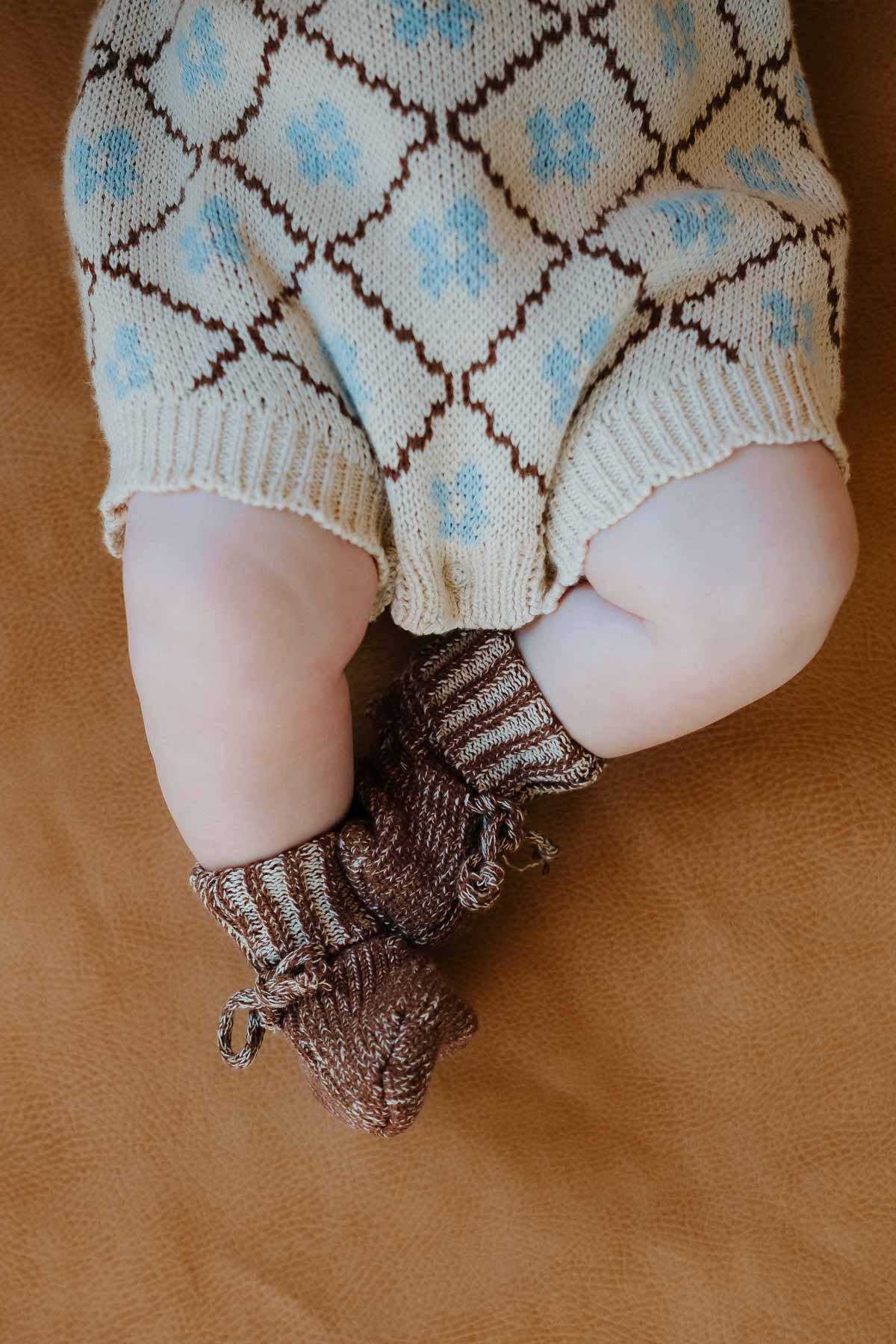 Chunky Cotton Bootie - Chocolate