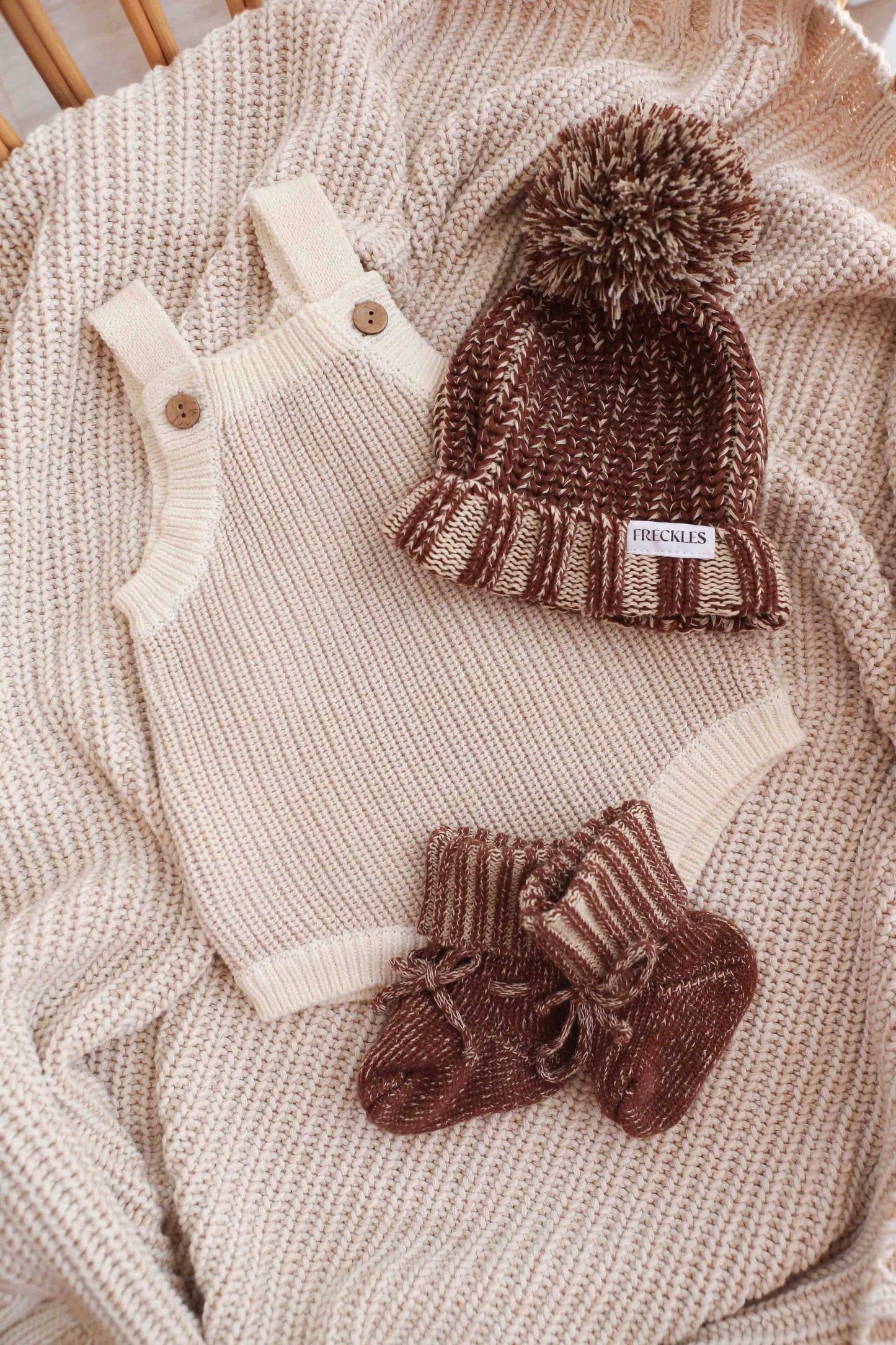 Chunky Button Romper - Oat