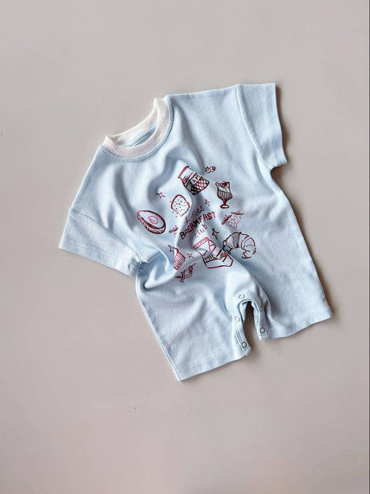 Breakfast Club Romper - Sky