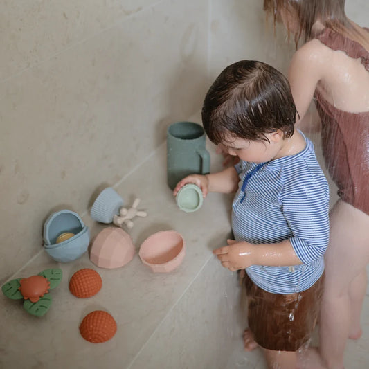Nesting Spheres Sensory Toy - Powder Blue