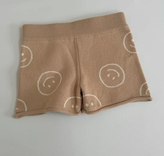 Tan Smiley Riley Shorts
